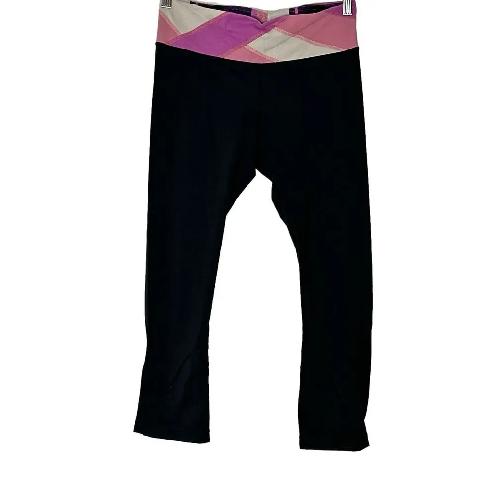 Lululemon Leggings Women's Size 6 Run Athletic Yoga Gym Black ‎ 21